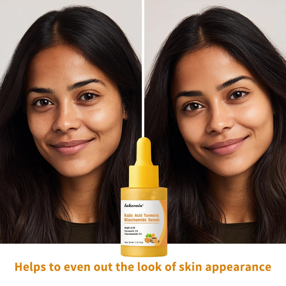 Kojic Acid Turmeric Serum Niacinamide Glow Capsules Brightening Hydration Balancing Skin Barrier Soothing Troubled Facial Care Peaceful Pleasures Health and Wellness