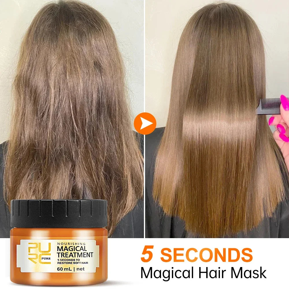 PURC Hair Mask & Argan Oil Set – Keratin Smoothing Treatment