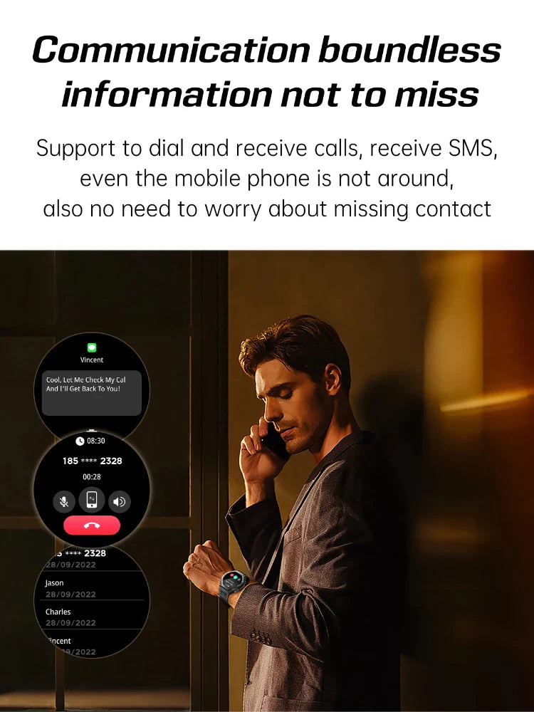 MINGCC Smartwatch – Wireless Calls, Fitness & Health Tracker