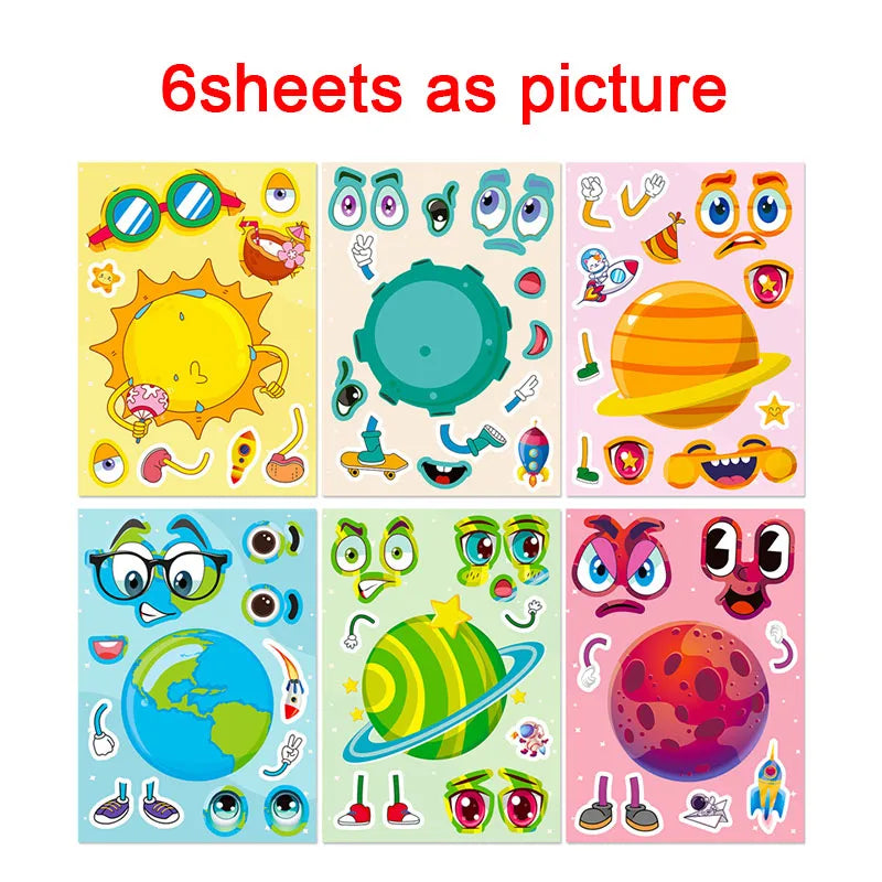Make Sport Balls Puzzle Sticker Kids Party Game Toys DIY Football