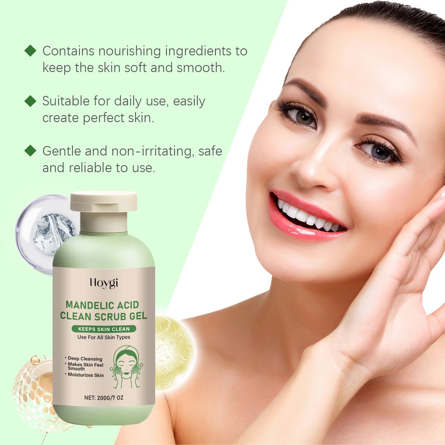 Mandelic Acid Body Scrub Gel – Exfoliate, Smooth & Hydrate