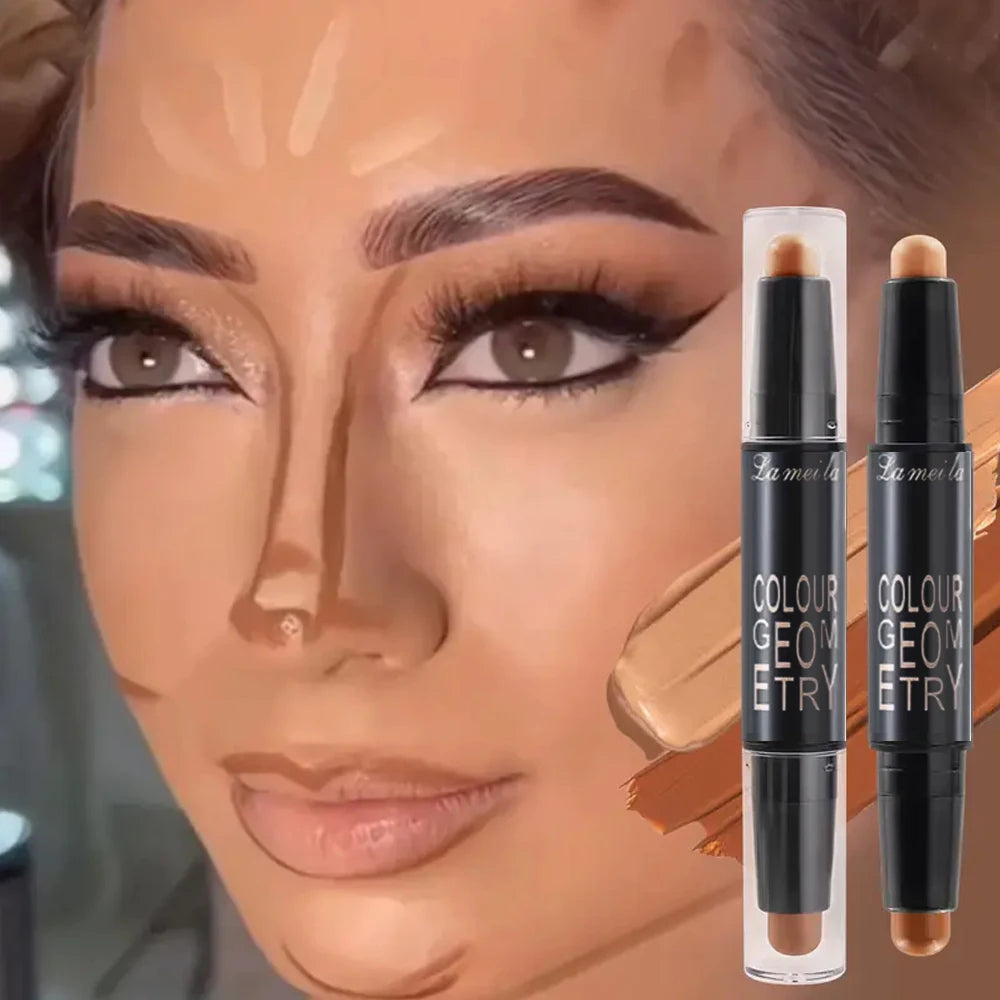 Dual-ended contour stick, facial foundation, concealer, long-lasting dark circles, correcting contour concealer, makeup Peaceful Pleasures Health and Wellness