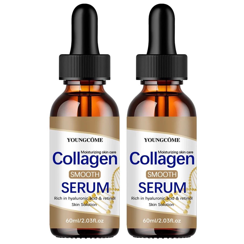 2PCS Hyaluronic Acid & Retinol Collagen Serum - Hydrating Face Care for All Skin Types - Daily Moisturizing Solution Peaceful Pleasures Health and Wellness 60ML-2PCS