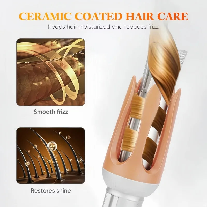 Portable Household Hair Curler Professional Automatic Auto-Curling Iron PTC Portable Negative Ions Plancha De Cabello Electric Peaceful Pleasures Health and Wellness