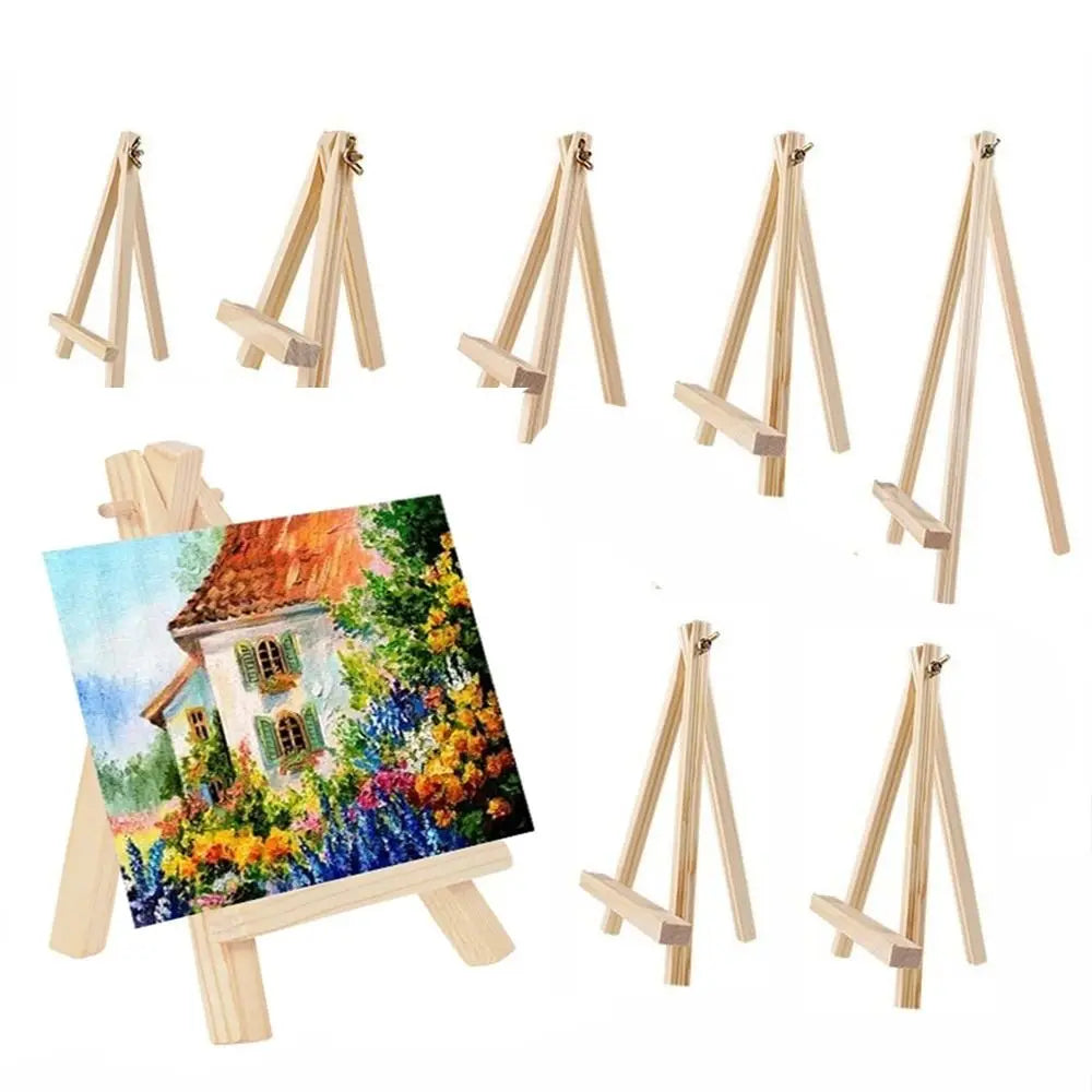 Holder Painting & Sketch Wood Mini Easel Foldable Small Triangle Display Stand Portable Desk Stand Tripod Desk Peaceful Pleasures Health and Wellness