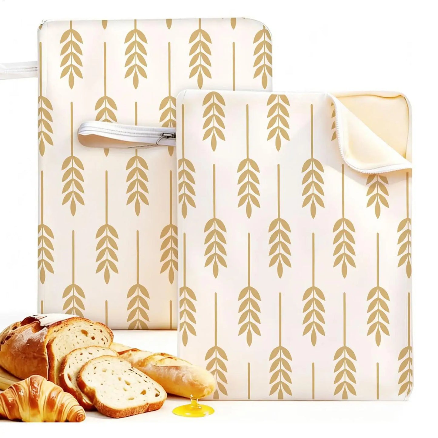 Reusable Beeswax Bread Bag – Large Cotton Food Storage