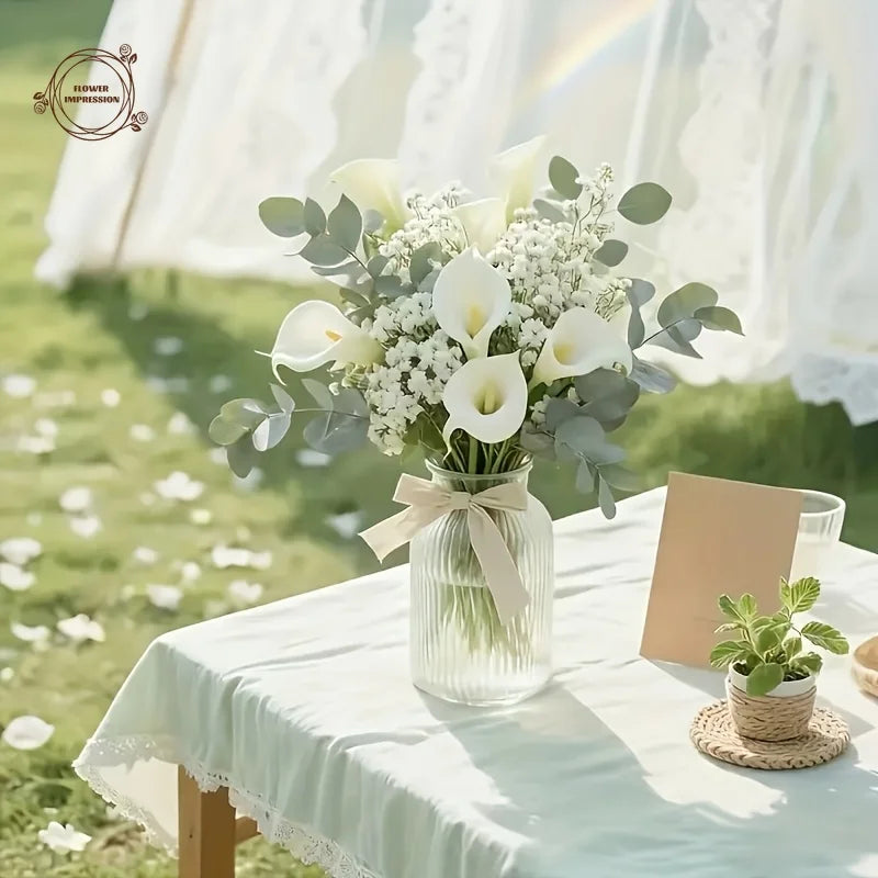 Calla Lily & Gypsophila Faux Bouquet | Wedding & Home Decor