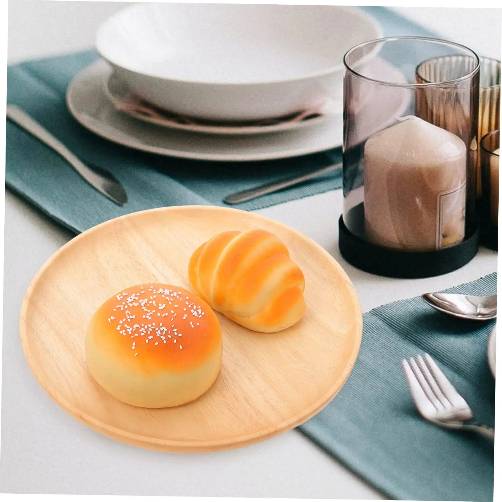 Wooden Storage Plates Multi-use Serving Tray for Fruits Snacks Desserts Decor Easy to Clean Versatile Food Serving for Every Occ Peaceful Pleasures Health and Wellness