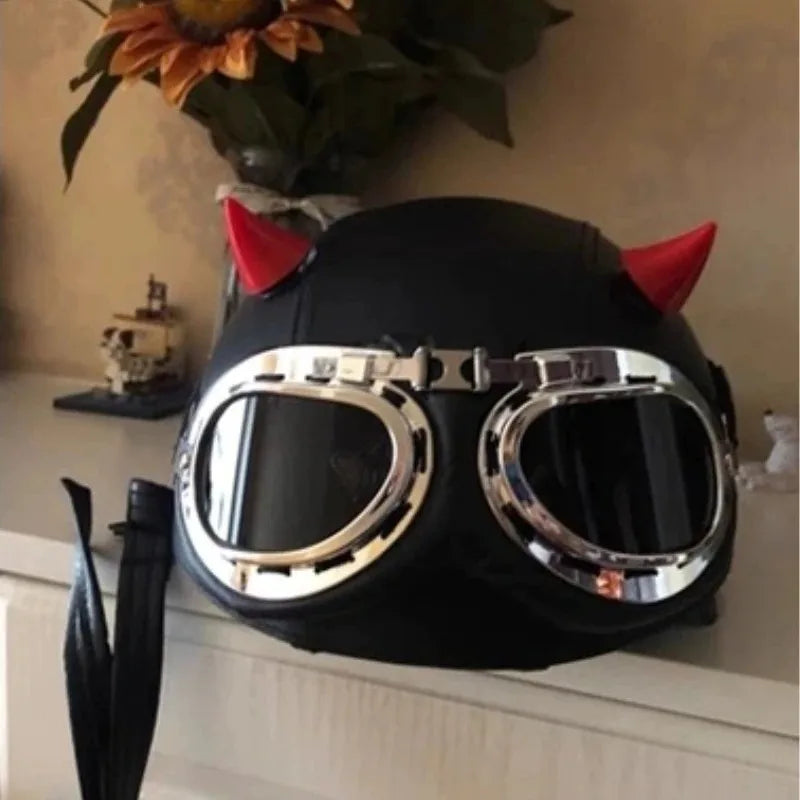 Devil Horn Helmet Decoration | Suction Cup Motorcycle Ebike