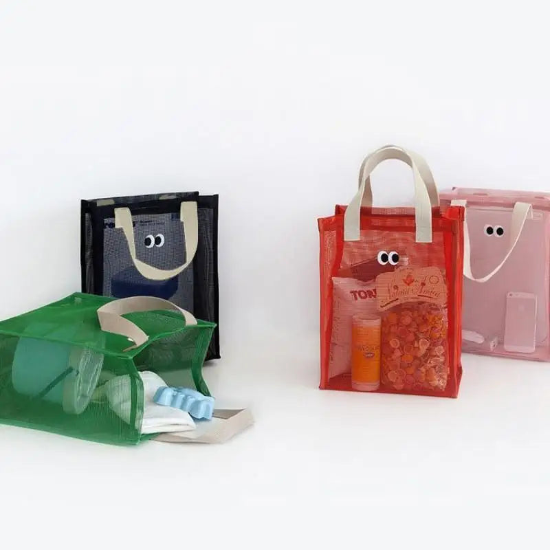 Reusable Mesh Tote Bag – Breathable Beach & Shopping Shoulder Bag
