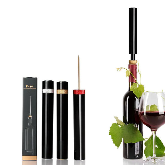 Wine Opener Air Pump Pressure Vacuum Wine Bottle Corkscrew Stainless Steel Pin Type Cork Out Tool Wine Opener Bar Accessories Peaceful Pleasures Health and Wellness