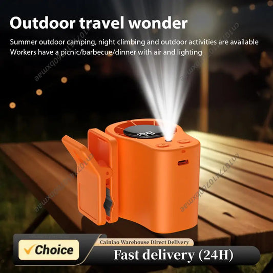 Car Clip on Fan 199 Speeds 360° Rotation Portable Car Ac with Semi-Cooling Technology LED Display for Cars Work Camping Peaceful Pleasures Health and Wellness
