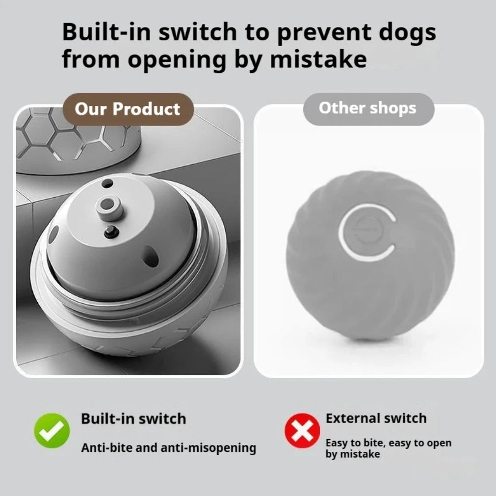 Smart Interactive Pet Toy Ball – RGB Lights, Auto Roll & Bounce