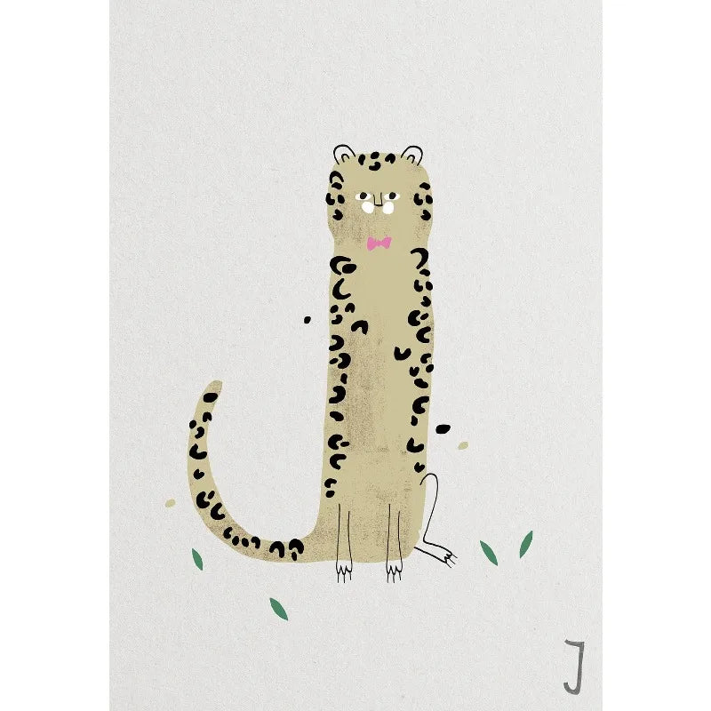 ABC Animal Alphabet Canvas Wall Art for Kids Nursery Room