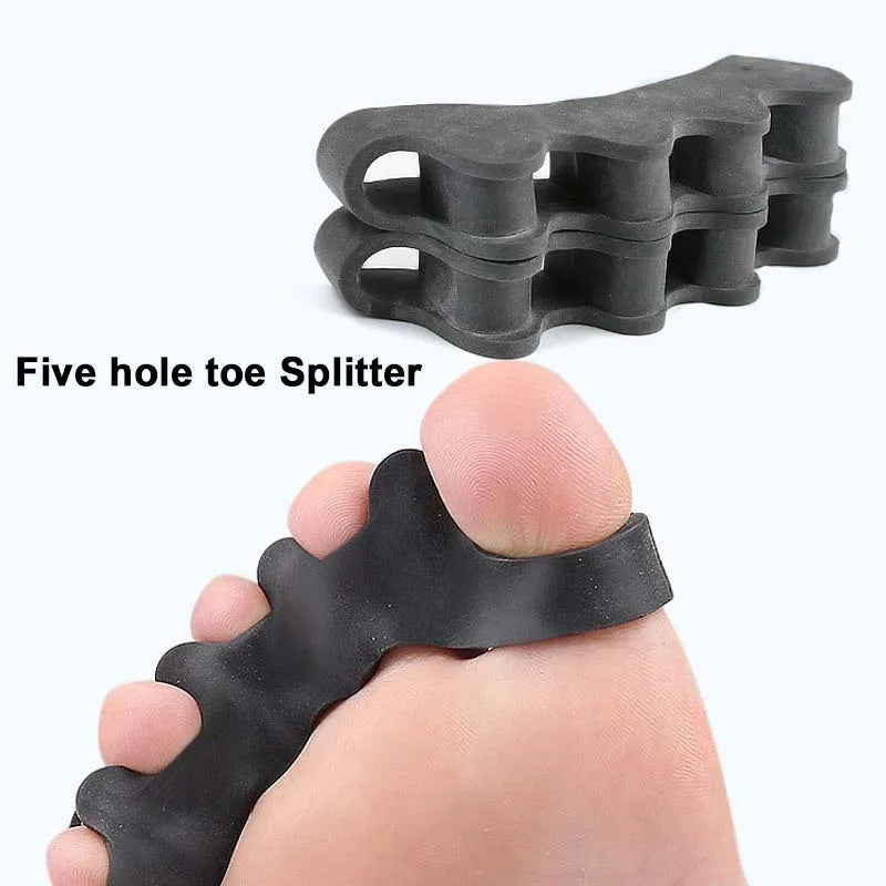 One Pair Toe Separator Silicone Separation Five Holes Separation Clip Foot Finger Guard Valgus Toe Overlapping Toe Separator Peaceful Pleasures Health and Wellness