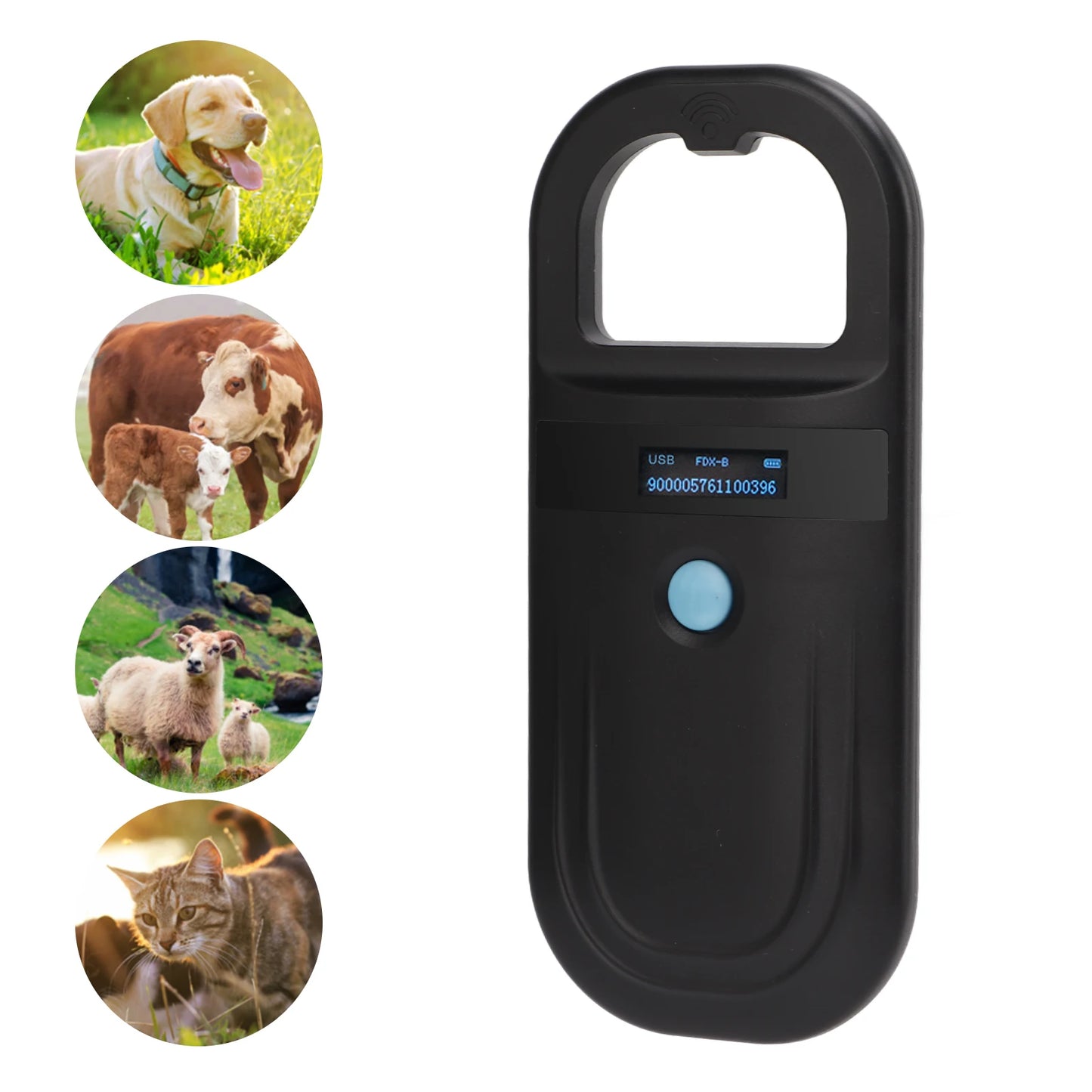 Pet Microchip Scanner 134.2KHz | Handheld RFID Reader Cats Dogs
