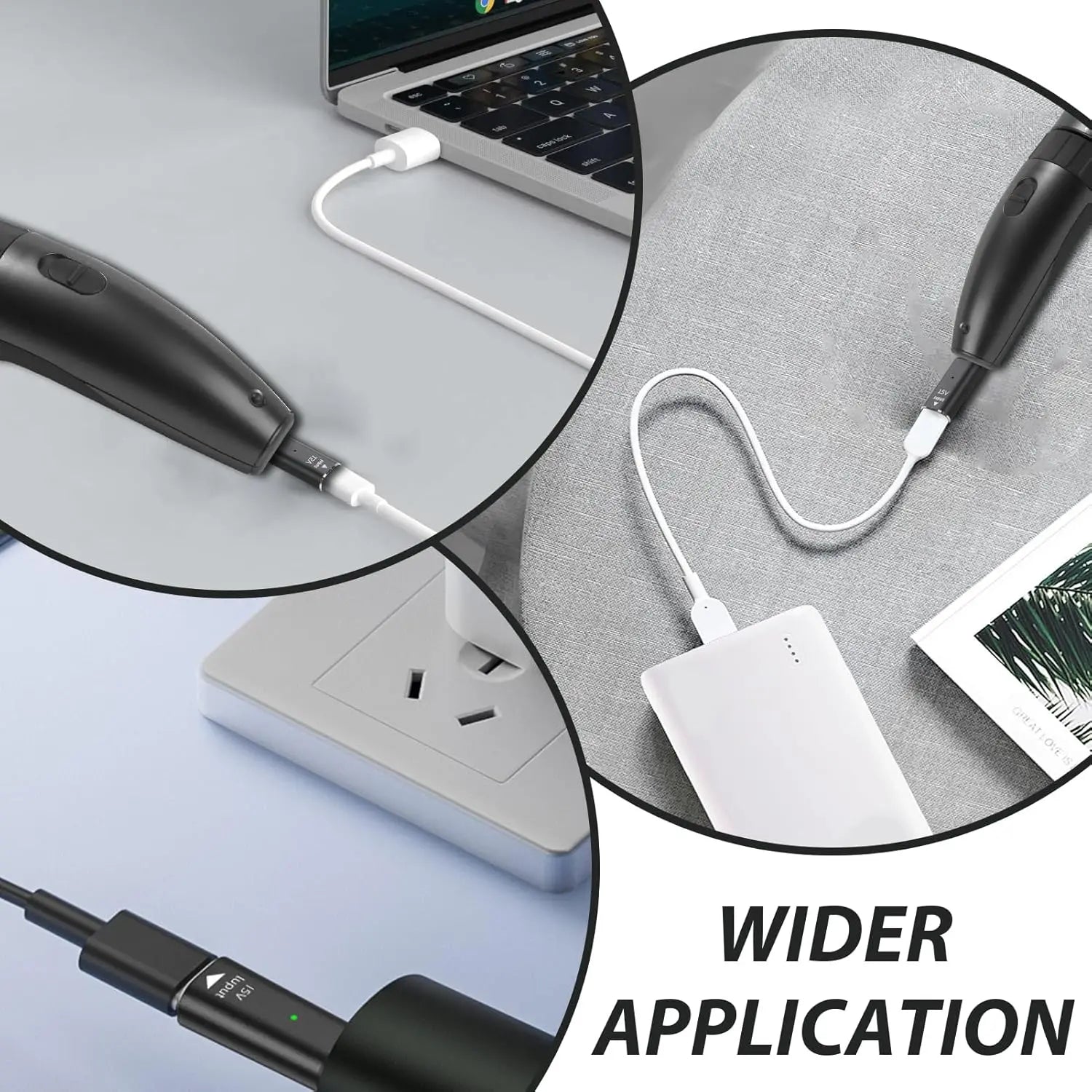 Type-C Shaver Adapter 15V for Philips OneBlade HQ8505 QP6510 Peaceful Pleasures Health and Wellness