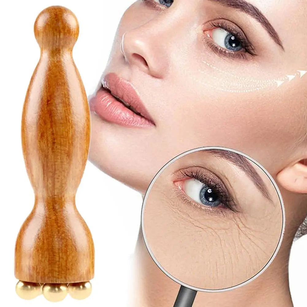 Lotus Seedpod Facial Gua Sha Massager – Brass Bead & Rosewood Eye Relaxation Acupoint Tool Peaceful Pleasures Health and Wellness