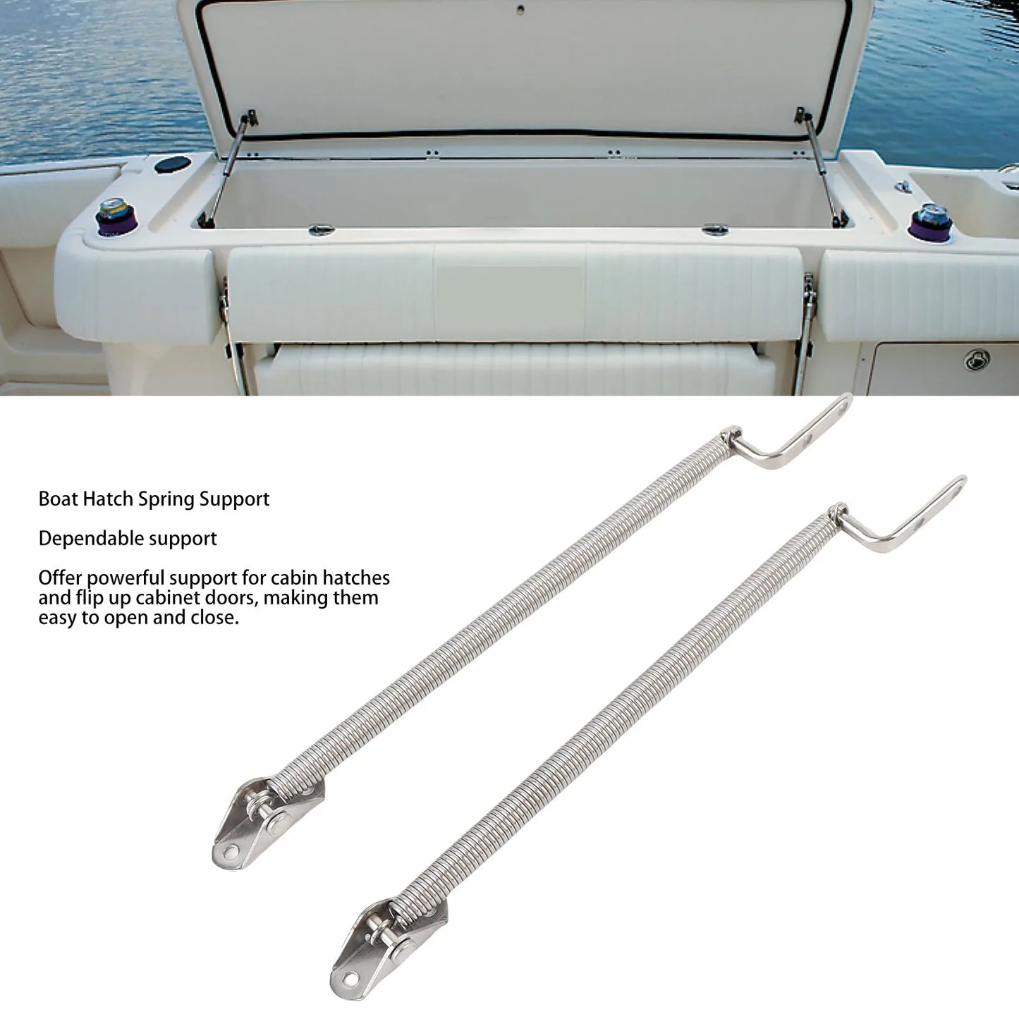 Boat Hatch Spring Support 190mm Stainless Steel – 2 Pack