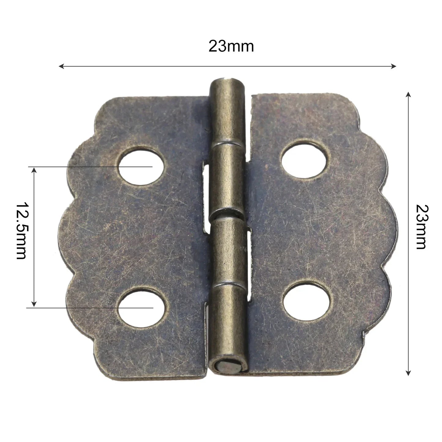 4-Pack Antique Bronze Mini Hinges – Cabinet, Jewelry Box & Dollhouse