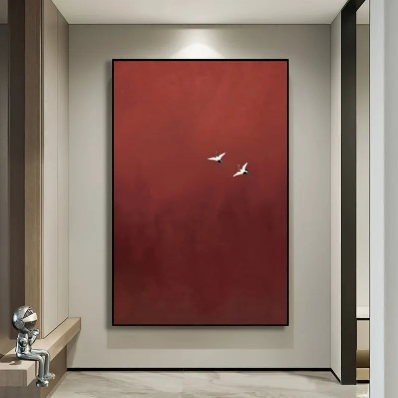 Modern Minimalist "Red Sandstone" Theme, No Frame, Fashionable Wall Art for Home, Office, Corridor, Bars, Bedrooms Home Decor Peaceful Pleasures Health and Wellness