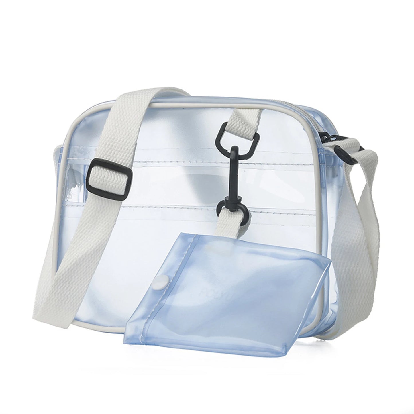 Mini Crossbody Bag For Women Jelly Transparent Material Korean Minimalist Design Spring Summer Use Peaceful Pleasures Health and Wellness WHITE