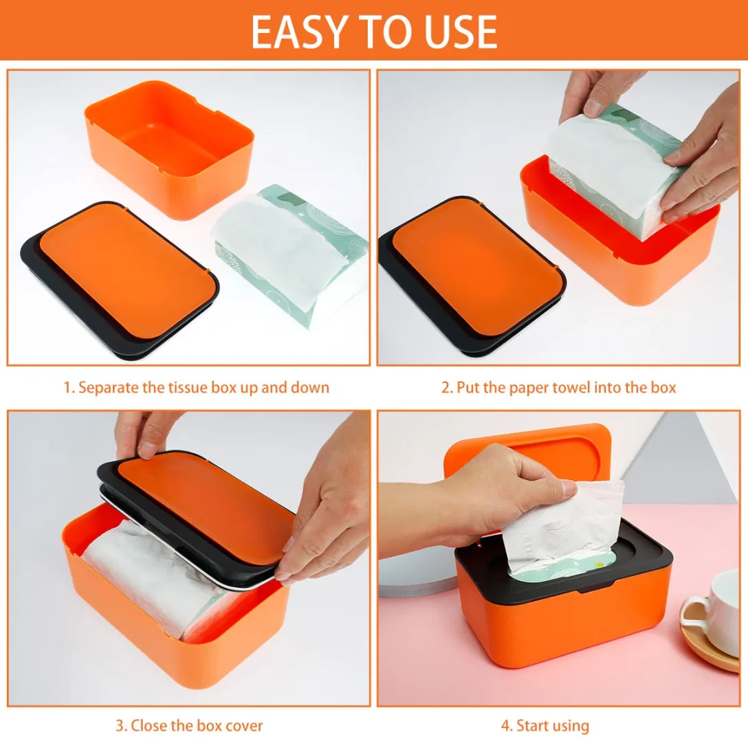 Dustproof Wipes Dispenser with Lid | Large Capacity Baby Wipe Case