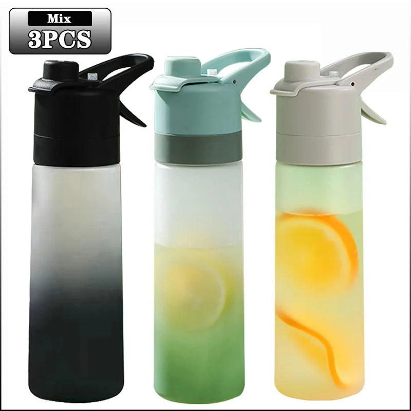 650ml Mist Spray Water Bottle with Straw – BPA-Free Reusable