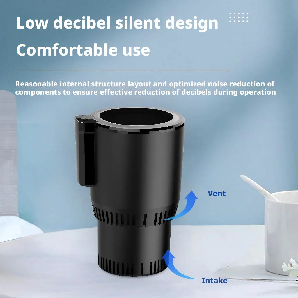 Smart 2-in-1 Hot Cold Car Cup Digital Display Automatic Heating Cooling Mug Portable Multi-use Beverage Cup Holder for Car Peaceful Pleasures Health and Wellness