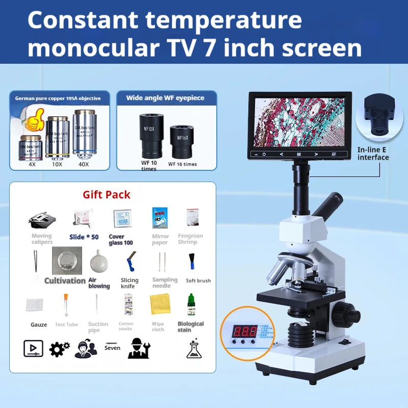 High Magnification Constant Temperature Heating Biological Microscope for Professional Aquaculture To Observe Sperm, Eggs Peaceful Pleasures Health and Wellness 2