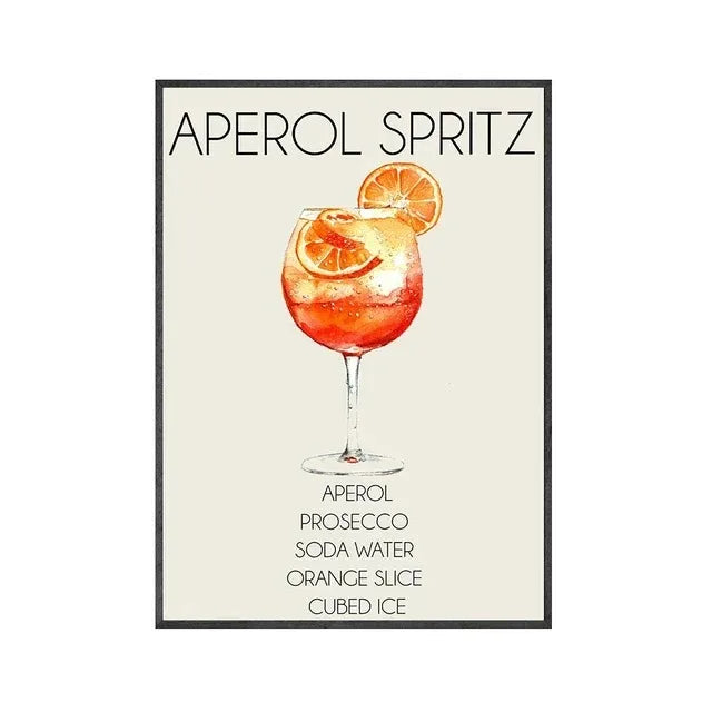 Gin & Tonic Cocktail Canvas Wall Art | Bar Home Decor Print
