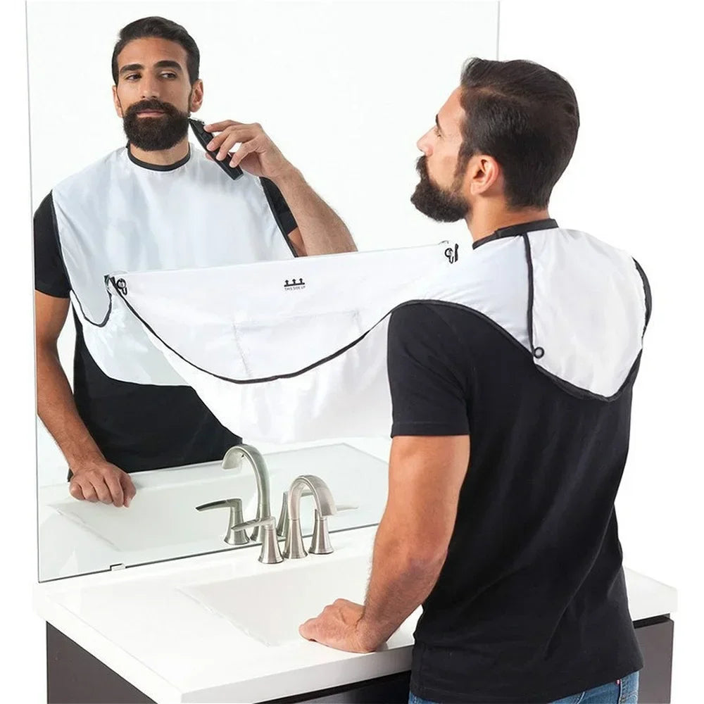 1pc Men Beards Shaving Aprons Creative Wall Mirror Suction Haircut Wrap Cape Home Salon Moustache Beard Shaving Apron Peaceful Pleasures Health and Wellness