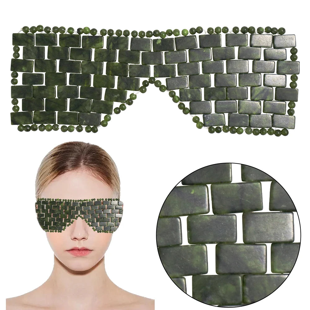 Natural Jade Eye Mask | Cooling Therapy for Puffy Eyes & Tension