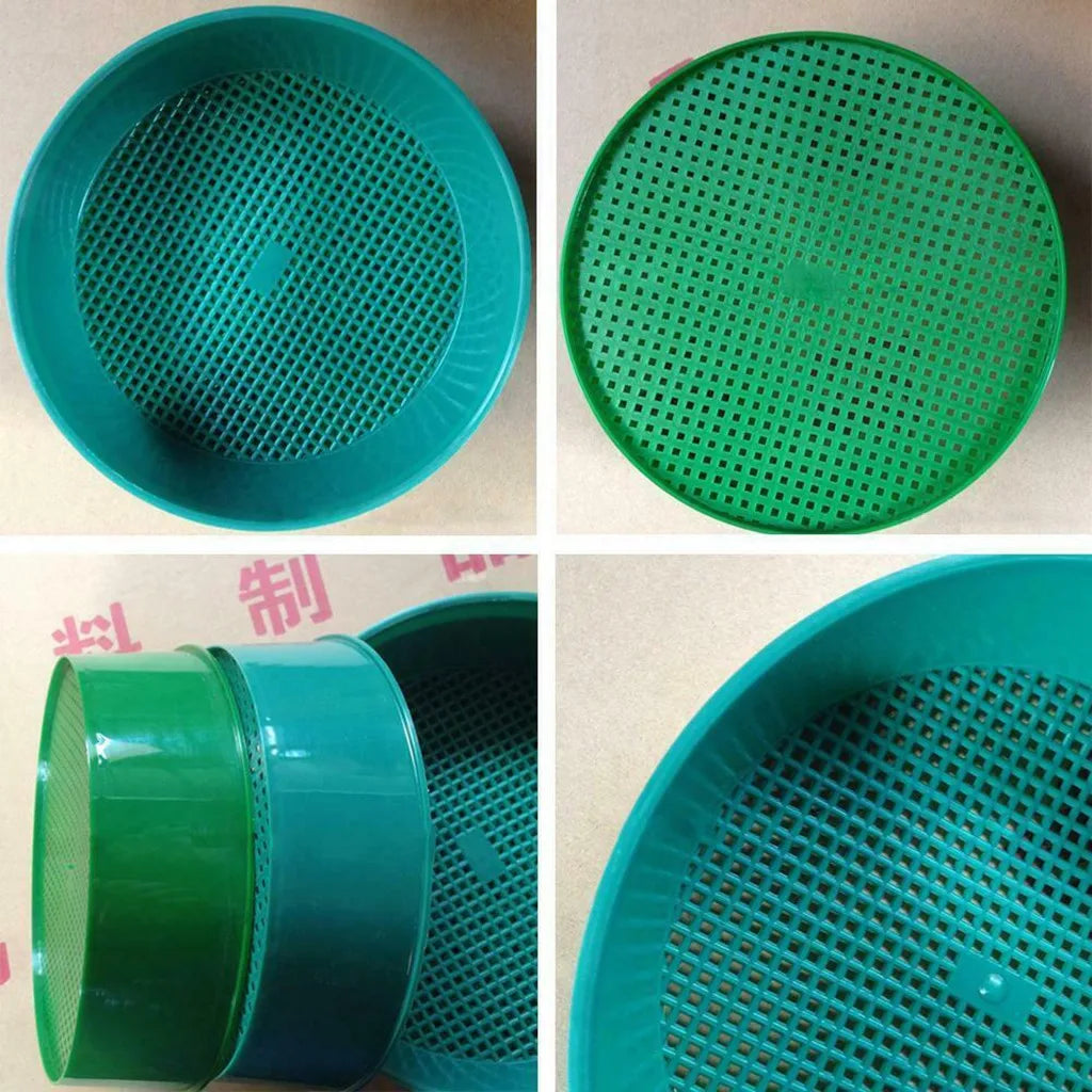 Plastic Garden Sieve Home Garden Tool Fine Mesh Soil Sieve Mining Sand Sifter Potting Sieve for Plant Soil Stone Sifting Peaceful Pleasures Health and Wellness