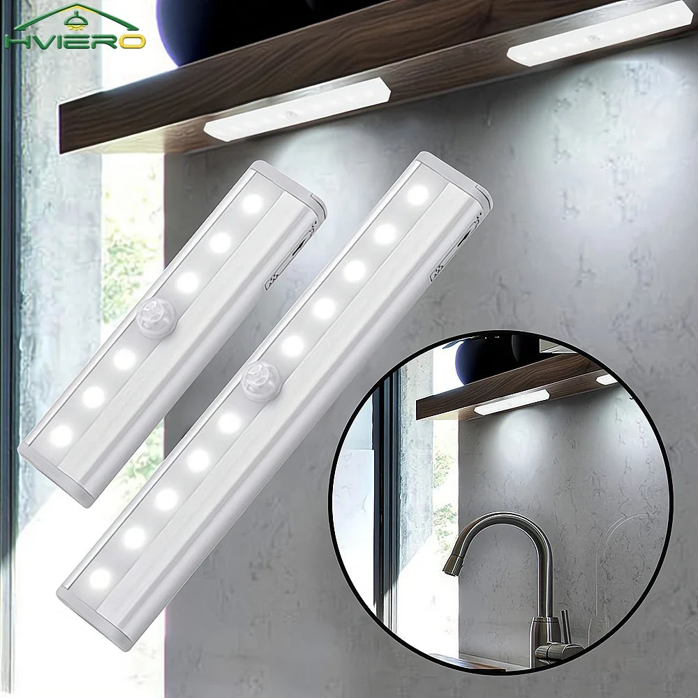 PIR Motion Sensor Cabinet Light – 6 or 10 LED Night Light