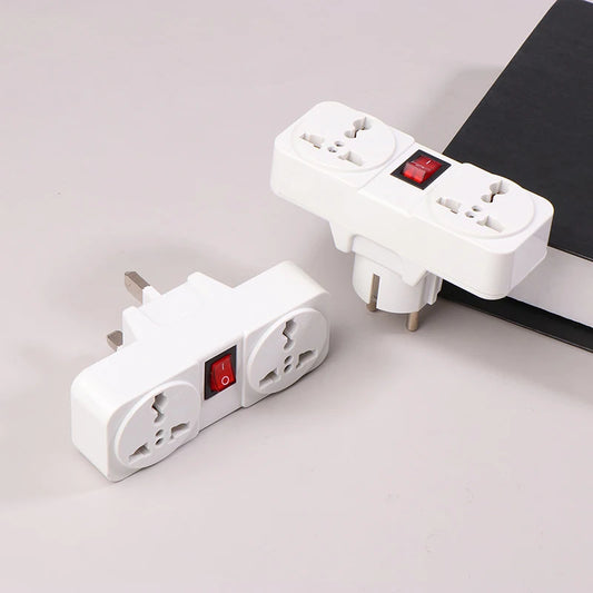 Portable Wall Power Outlet European British Plug Adapter Socket Converter With Switch Universal UK EU 10A 250V Extension Socket Peaceful Pleasures Health and Wellness