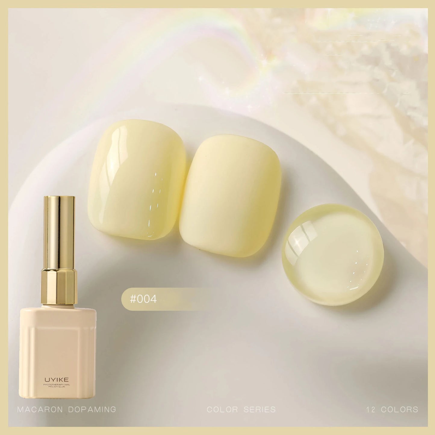 12-Color Macaron Gel Nail Polish Set – Pastel Jelly UV LED 15ml