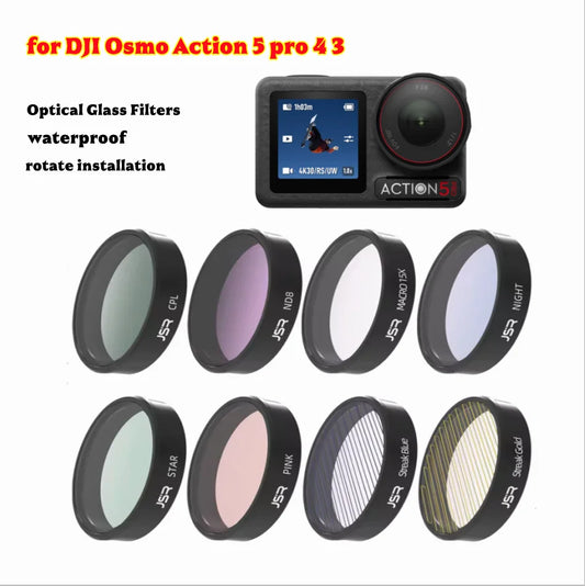 JSR Filters for DJI Osmo Action 5 Pro/4/3 – UV CPL ND Set Action Camera Filters Oasis Select