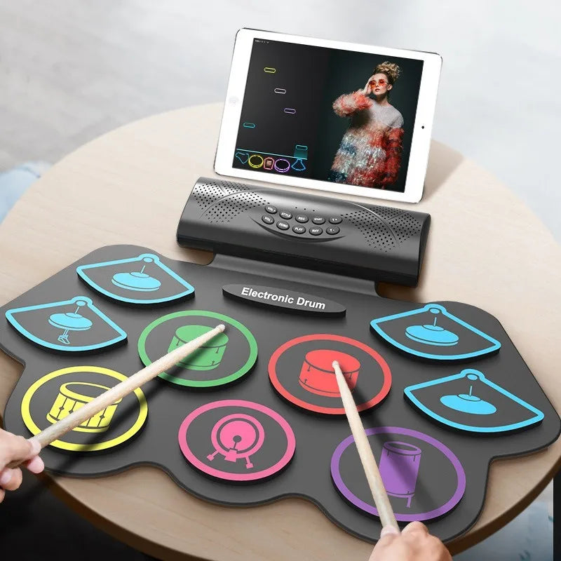 Portable Electronic Drum USB Roll Silicon Digital 7 Suitable