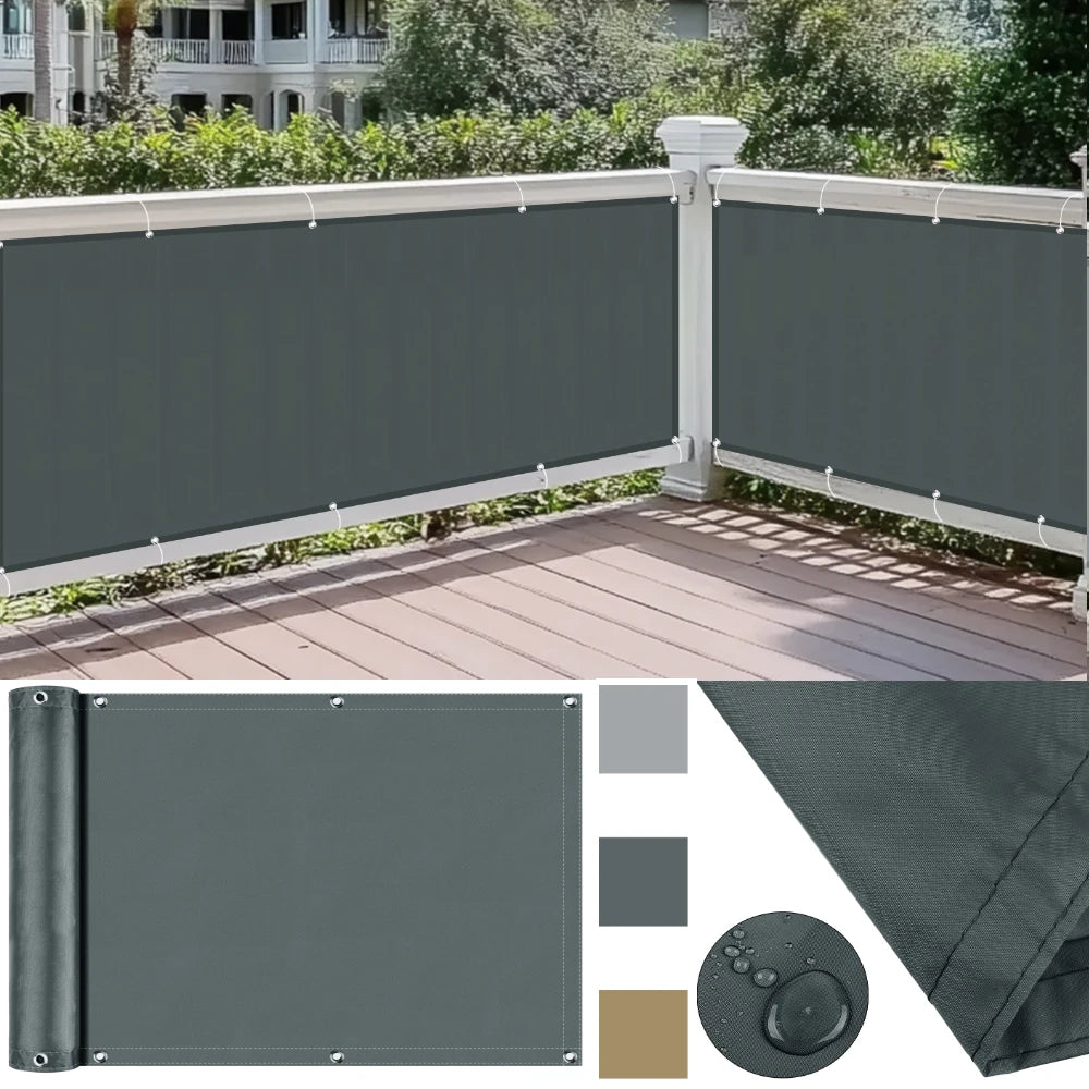 Balcony Privacy Shade Cloth Waterproof Fence Sunshade Netting 95% UV Protection for Garden Shelter Deck Porch Railing Pool Decor Peaceful Pleasures Health and Wellness