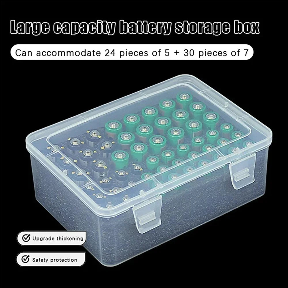 AA AAA Battery Organizer Box – 54-Cell Storage Case & Dispenser