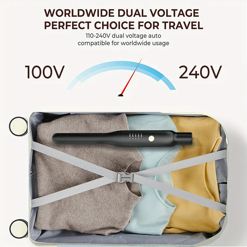 URGGU 2-in-1 Mini Ceramic Hair Straightener & Curler Flat Iron
