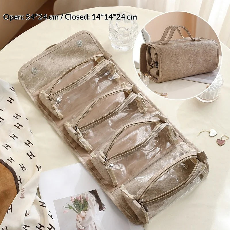 4-in-1 Waterproof Travel Makeup Organizer Bag | Large Capacity