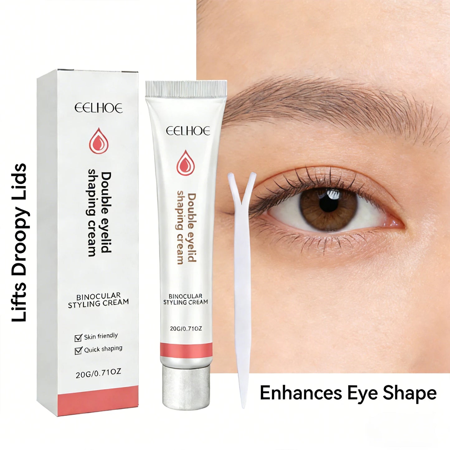 Binocular Styling Cream Quickly Outline Charming Big Eyes Create Perfect Double Eyelid Lightweight Texture Eyelid Setting Cream Peaceful Pleasures Health and Wellness