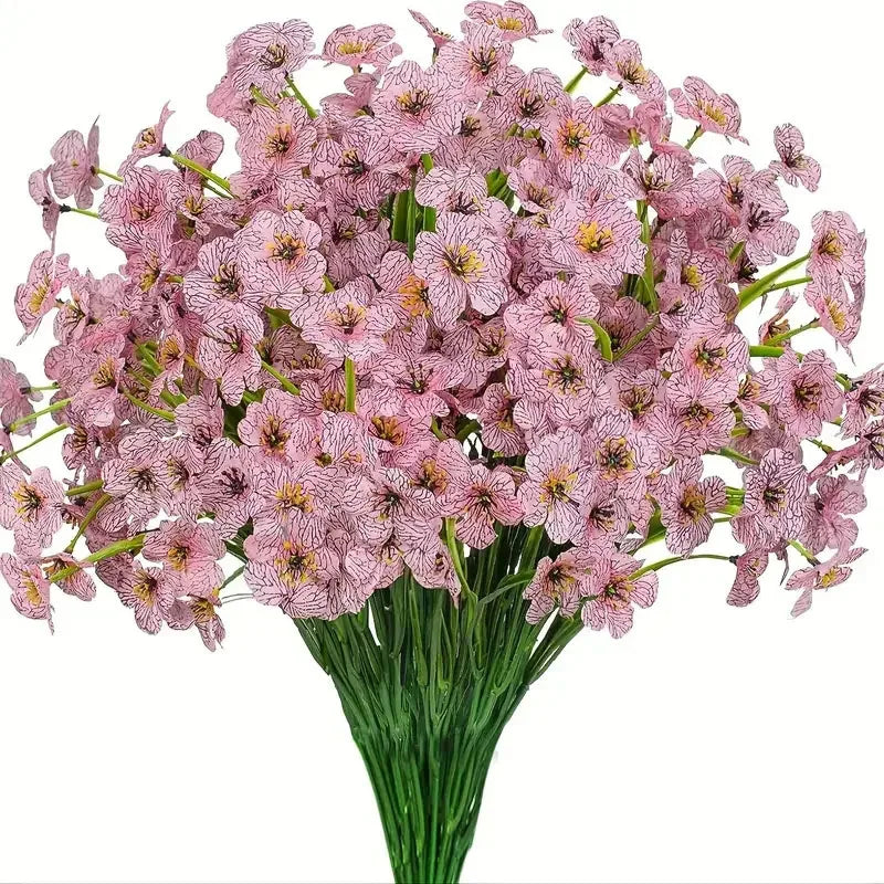 6-Pack UV Resistant Artificial Pansy Silk Flowers – Indoor & Outdoor