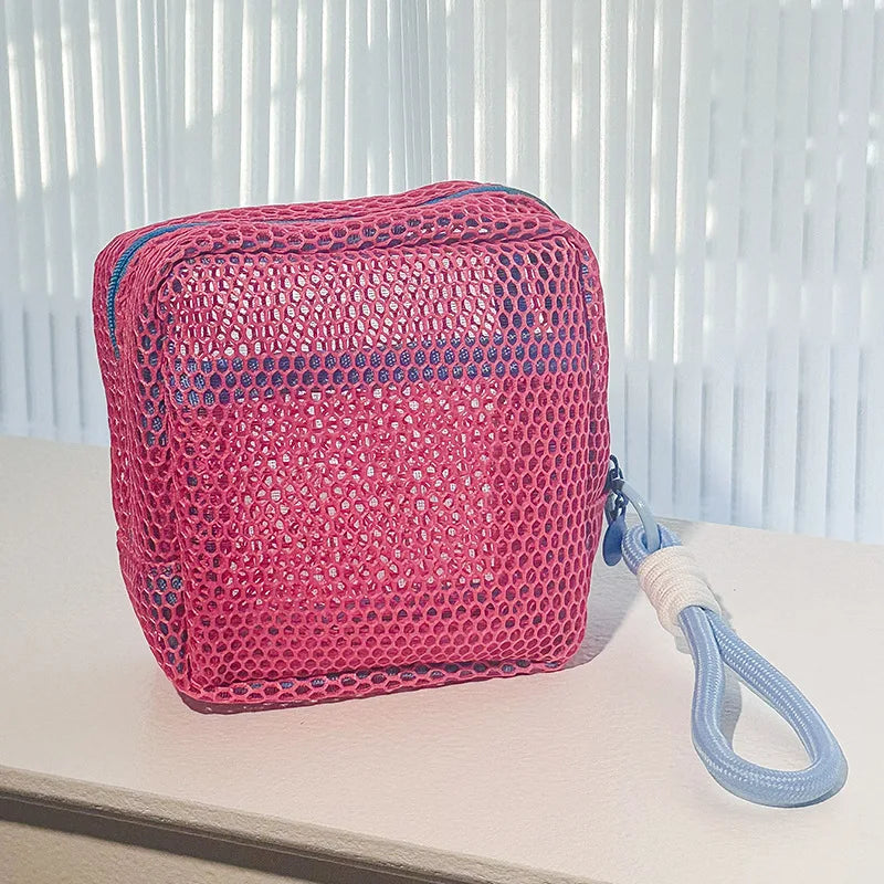 Dopamine Mesh Makeup Bag – Large Travel Organizer Pouch