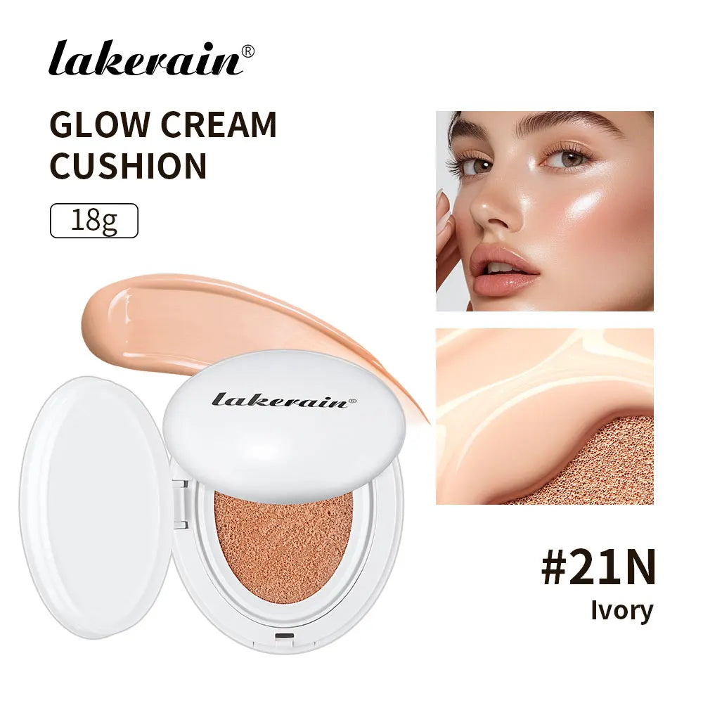 NEW Glow CC Cream Foundation Cushion Waterproof Long-lasting Brighten Foundation Cream Women Base Makeup Face Korean Cosmetics Peaceful Pleasures Health and Wellness 21N