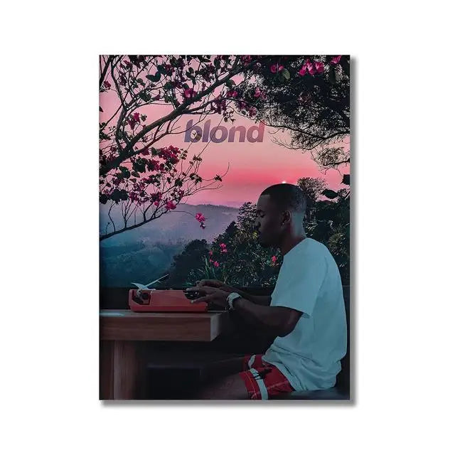 Frank Ocean Blond Album Canvas Poster | Retro Music Wall Art