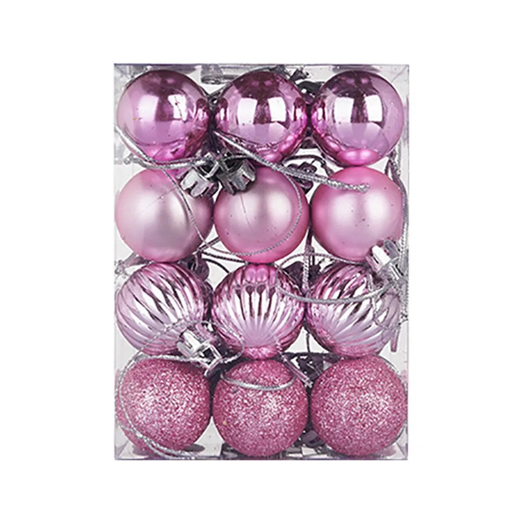 30mm Christmas Xmas Tree Ball Bauble Hanging Home Party Ornament Decor 24pc Tree Decoration Balls Xmas Party Hanging Pendant Peaceful Pleasures Health and Wellness