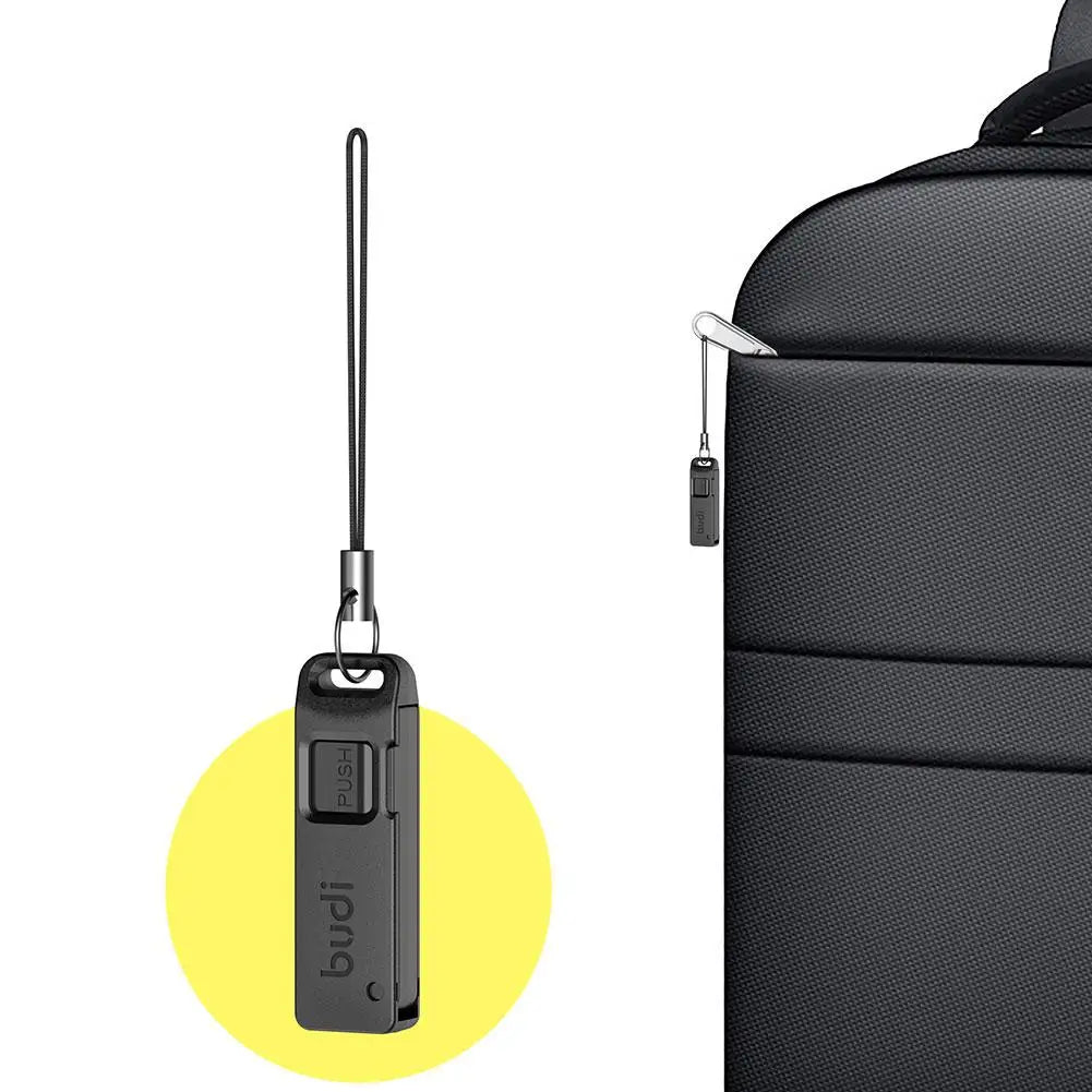 BUDI SIM TF Card Slot Storage Box With Mobile Phone Card Ejector Pin Anti-Lost Lanyard Universal Phone Ejector Pin SIM Card Tray Peaceful Pleasures Health and Wellness